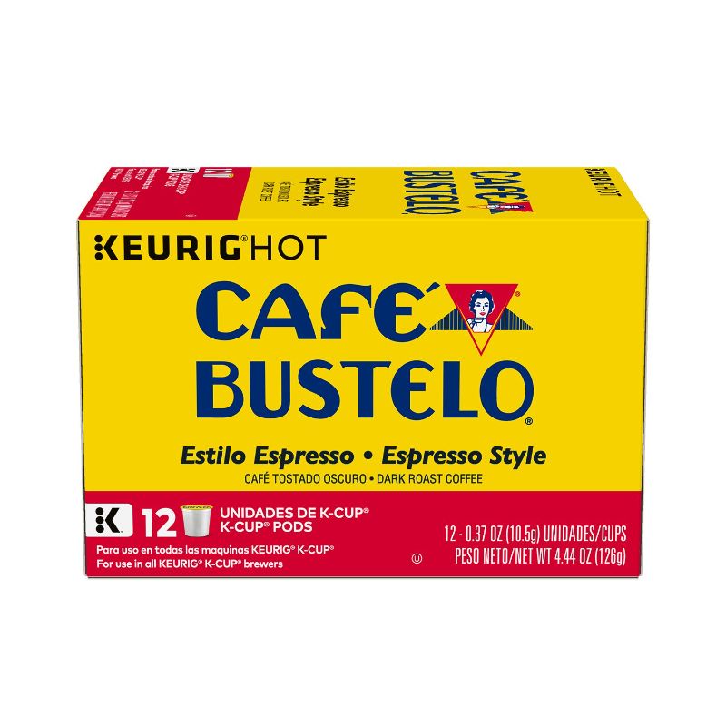 Photo 1 of Cafe Bustelo K-Cup Pods, Espresso Style, Dark Roast - 12 Ct
