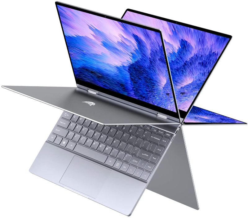 Photo 1 of BMAX Y13 13.3" 2 in 1 Convertible Laptop, FHD(1920 x 1080) Touchscreen , 8GB DDR4, 256GB SSD, Intel Quad Core N4120, WiFi, Bluetooth, USB-C, Windows 10, Thin and Light All-Metal Body
