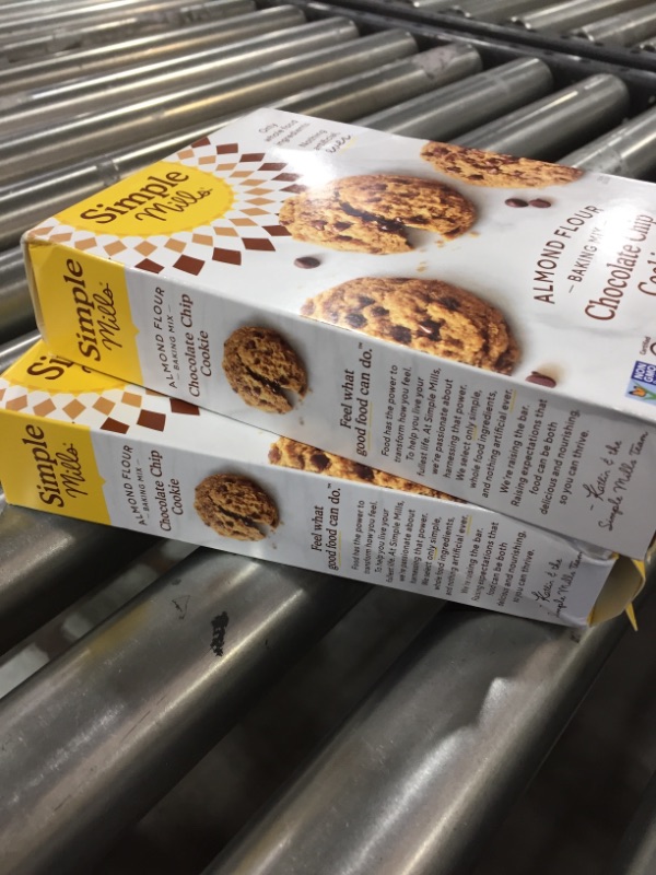 Photo 3 of 2 PACK- Simple Mills Almond Flour Baking Mix, Gluten Free Chocolate Chip Cookie Dough Mix, Made with whole foods- BEST BY 12/2021
