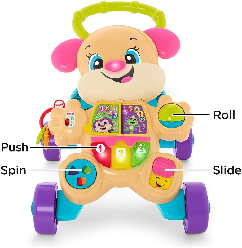 Photo 1 of Fisher-Price Laugh & Learn Smart Stages Learn with Sis Walker, Musical Walking Toy for Babies and Toddlers Ages 6 to 36 Months
