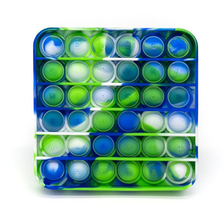 Photo 1 of 3 pack Green/Blue/White Square Bubble Push Pop Set