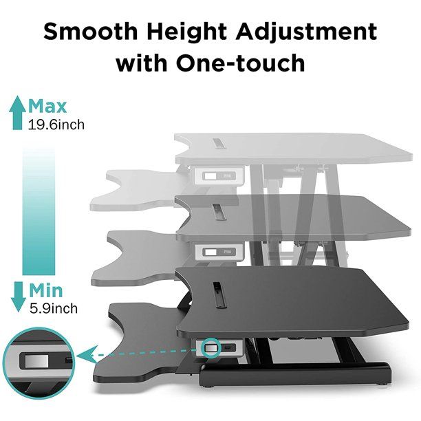 Photo 2 of ABOX Electric Standing Desk, Standing Desk Converter Adjustable Desk Riser