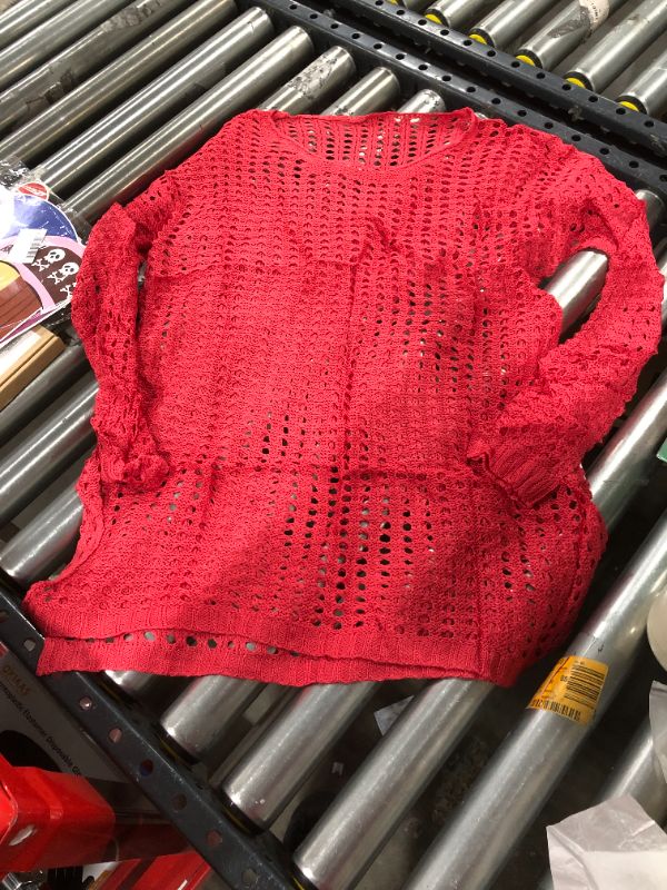 Photo 1 of one size fits all, coral pink sweater