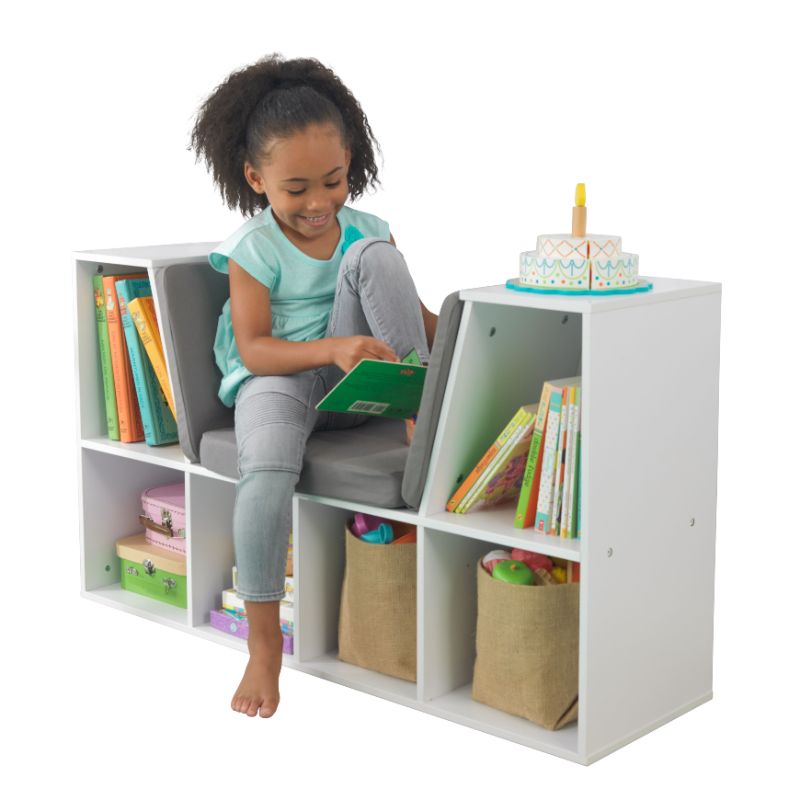 Photo 1 of KidKraft White Bookcase with Reading Nook - N/a
