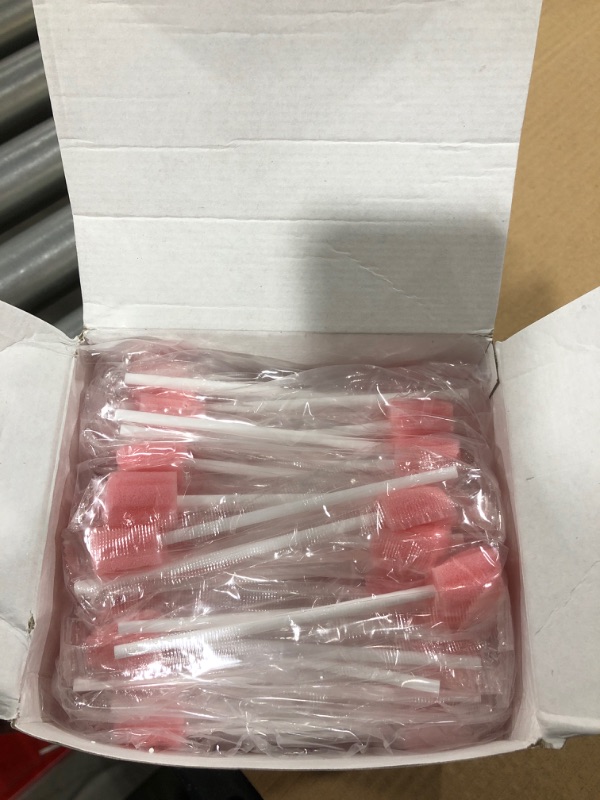 Photo 2 of 100PCS Disposable Mouth Swabs Sponge - Unflavored & Sterile Oral Swabs Dental Swabsticks for Mouth Cleaning
