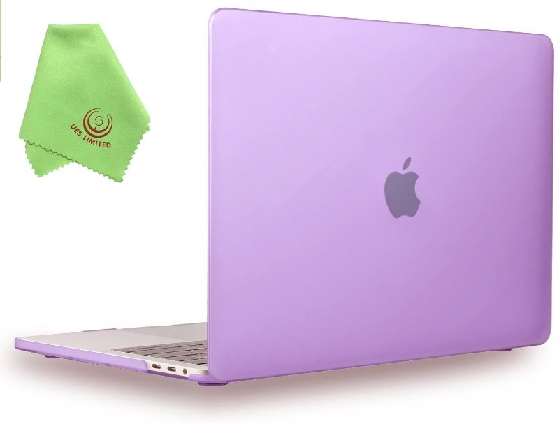 Photo 1 of UESWILL Smooth Matte Hard Case Compatible MacBook Pro 13 inch with Touch Bar & USB-C,  Purple
