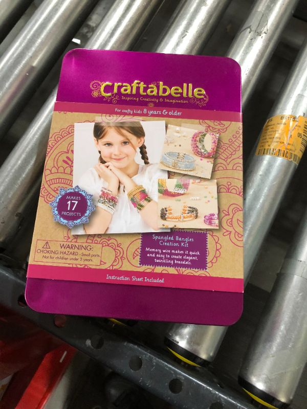 Photo 2 of Craftabelle – Spangled Bangles Creation Kit – Bracelet Making Kit – 366pc Jewelry Set with Memory Wire – DIY Jewelry Kits for Kids Aged 8 Years +
