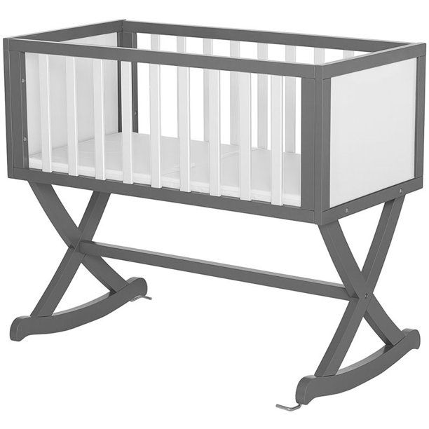 Photo 1 of Dream on Me Haven Cradle, Gray and White
