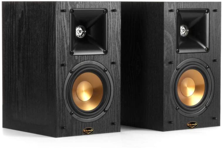 Photo 1 of Klipsch Synergy Black Label B-100 Bookshelf Speaker Pair with Proprietary Horn Technology, a 4” High-Output Woofer and a Dynamic .75” Tweeter for Surrounds or Front Speakers in Black
