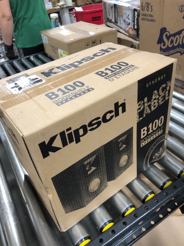 Photo 5 of Klipsch Synergy Black Label B-100 Bookshelf Speaker Pair with Proprietary Horn Technology, a 4” High-Output Woofer and a Dynamic .75” Tweeter for Surrounds or Front Speakers in Black
