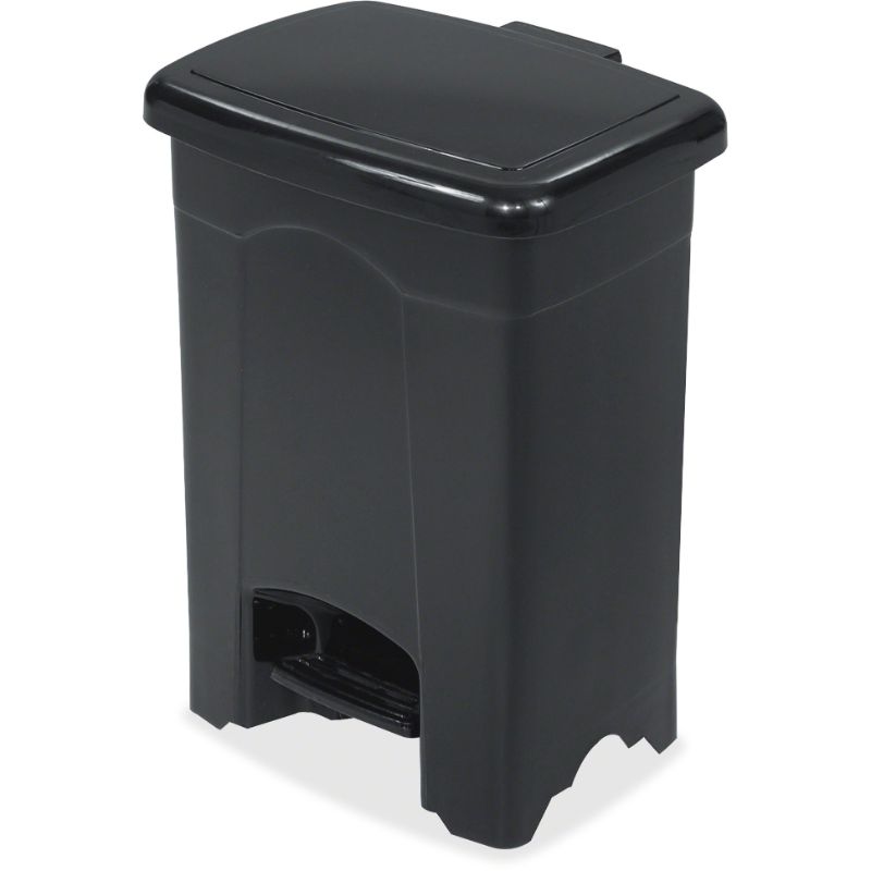 Photo 1 of 4 Gal. Plastic Rectangular Wastebasket, Black
