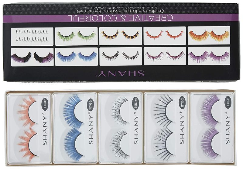 Photo 1 of SHANY Eyelash extend - set of 10 assorted reusable eyelashes - Color Frenzy
