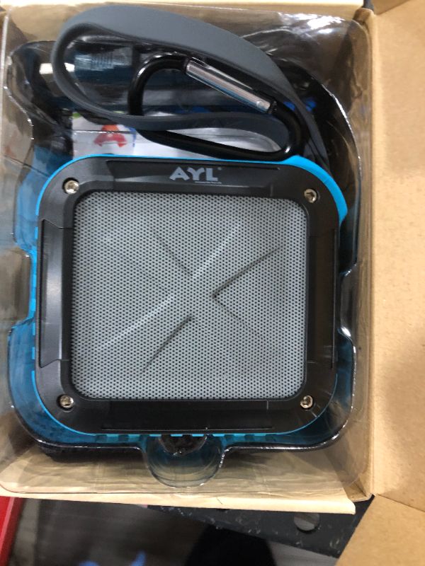 Photo 2 of AYL Soundfit Bluetooth Shower Speaker - Certified Waterproof - Wireless, Easy Pairing with All Bluetooth Devices, Phones, Tablets, Computers (Ocean Blue)
