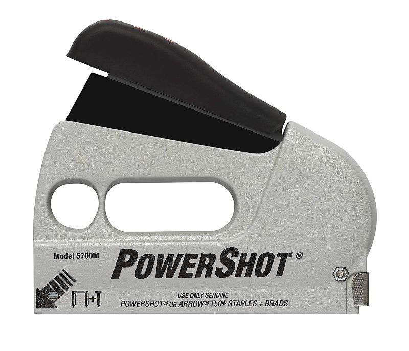 Photo 1 of Arrow 5700 PowerShot Heavy Duty 2-In-1 Staple and Nail Gun for Wood, Upholstery, Furniture, Crafts, Fits 1/4", 5/16”, 3/8", 1/2", or 9/16" Staples and 5/8” or 9/16” Brad Nails
