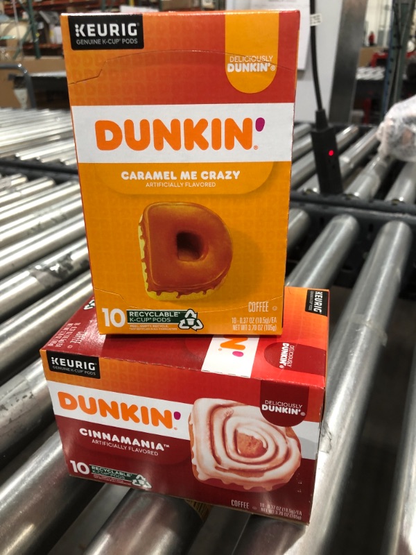 Photo 1 of Dunkin' Bakery Series Cinnamon Coffee Roll Flavored Coffee, 10 Keurig K-Cup Pods, Caramel Me Crazy 10 Keurig K-Cup Pods- BEST BY 07/2022
