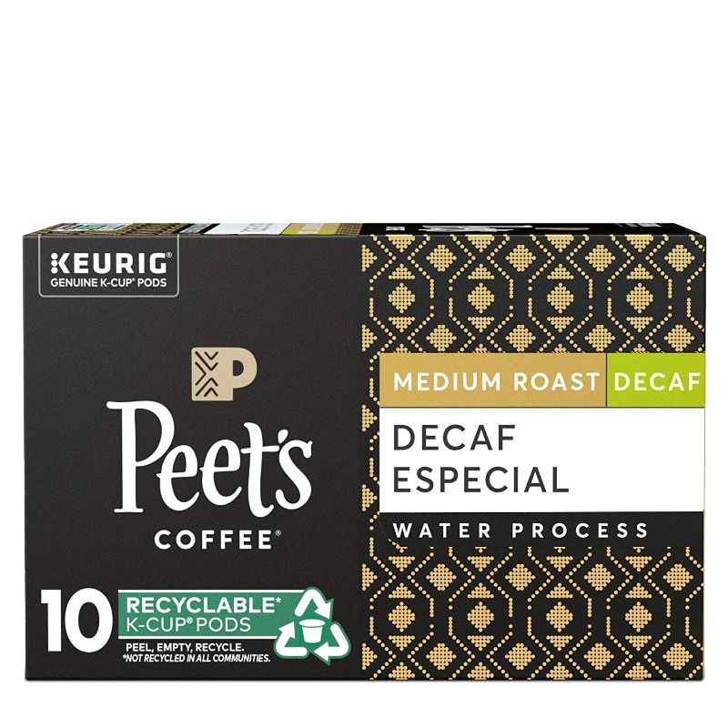 Photo 1 of 2 PACK- Peet's Coffee K-Cup Single Serve Pack for Keurig Brewers, Decaffeinated Especial, 10 ct- EXPIRED- BEST BY 12/2021
