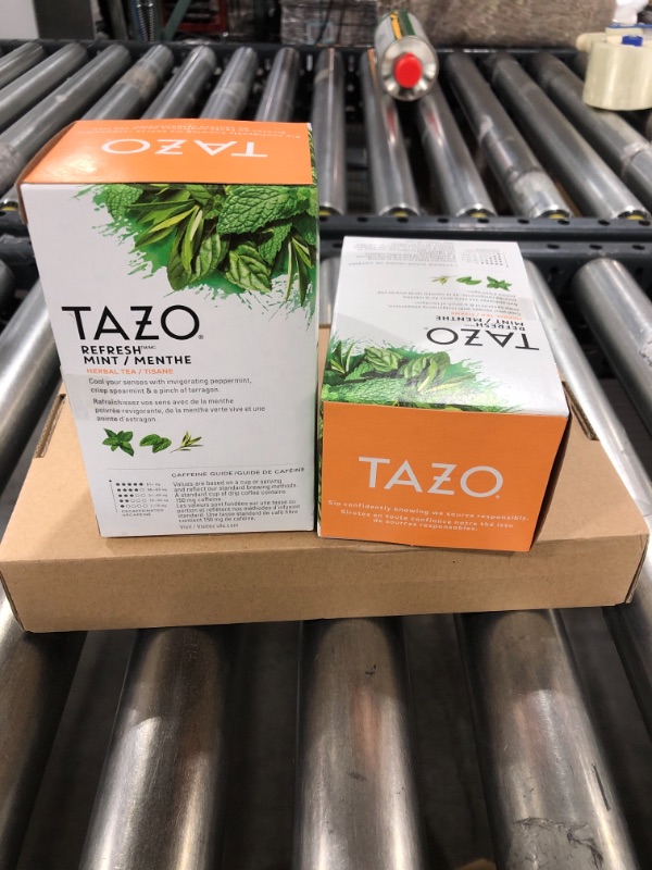 Photo 2 of 2 Pack-  Tazo Tea Bags Refresh Mint- BEST BY 03/ 27 /2022