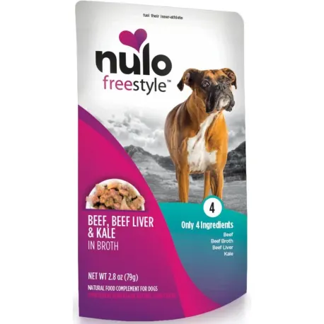 Photo 1 of 12 PACK- Nulo Freestyle Beef, Beef Liver & Kale in Broth Wet Dog Food Topper, 2.8 oz.- BEST BY 03/2023
