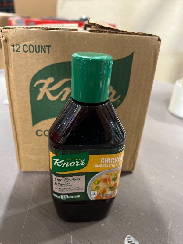 Photo 1 of 12pck Knorr Concentrated Stock for a Flavorful and Aromatic Chicken Stock Chicken Gluten Free and No Artificial Flavors, Colors or Preservatives 8.45 Fl Oz Exp.02/02/22