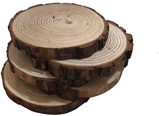 Photo 1 of 6 Pack Round Rustic Woods Slices, 7"-8,Great for Weddings Centerpieces, Crafts(A Little Cracked or Bark Off)
