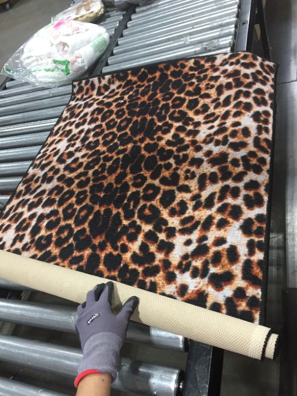 Photo 2 of Brumlow Mills Leopard Print Rug, Multi, 30X46 INCHES 
