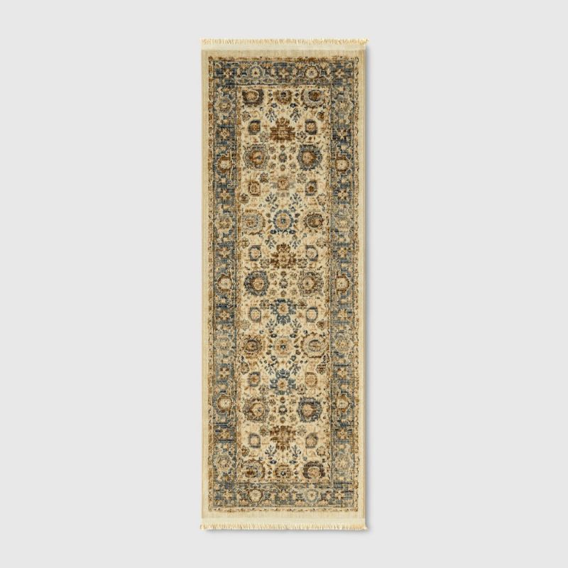 Photo 1 of 2'4X7' Medallion Woven Accent Rugs Neutral - Threshold
