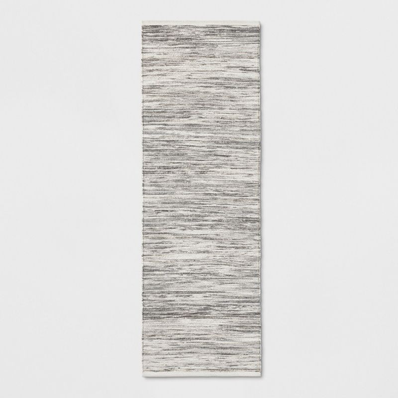 Photo 1 of 2'4"X7' Striped Metallic Woven Accent Rug Gray - Project 62 , Size: 2'4"X7' RUNNER
