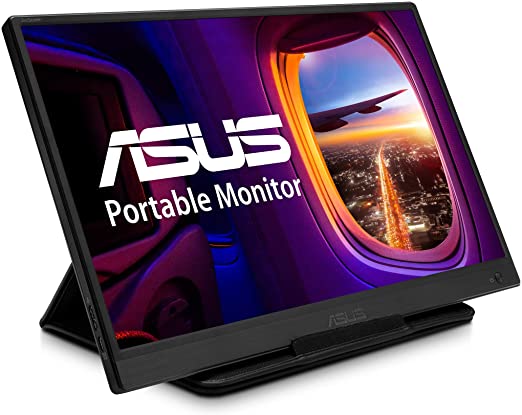 Photo 1 of ASUS ZenScreen 15.6” Portable USB Monitor (MB165B) - HD (1366 x 768), Narrow Bezel, Micro USB, USB-Powered, Tripod Mountable, Anti-Glare Surface, Protective Sleeve,Black
