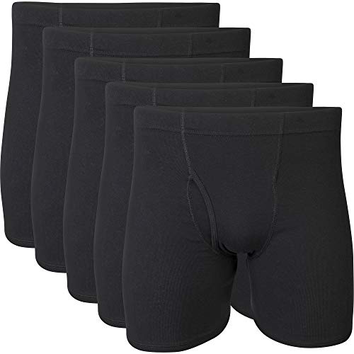 Photo 1 of Gildan Men's Covered Waistband Boxer Briefs, 5 PACK XL 