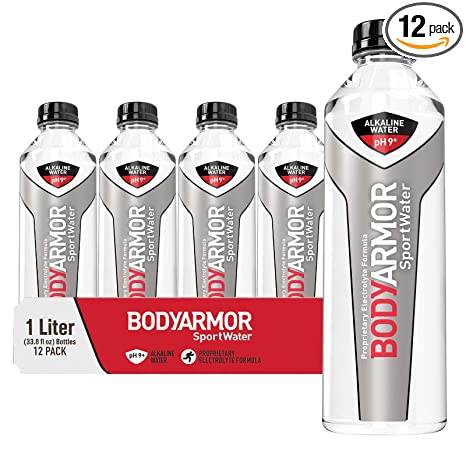 Photo 1 of BODYARMOR Sport Water Alkaline Water, Superior Hydration, High Alkaline Water pH 9+, Electrolytes, Perfect for your Active Lifestyle,33.8 Fl Oz (Pack of 12) BB DEC 2022 
