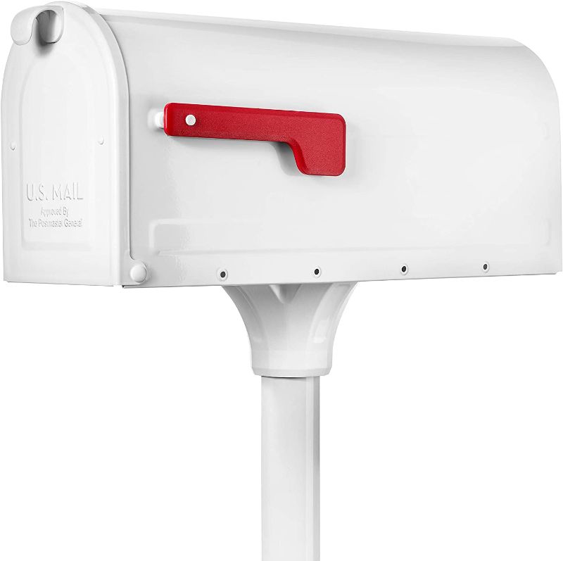 Photo 1 of Architectural Mailboxes 256298 MB1 Post Mailbox Kit; White
