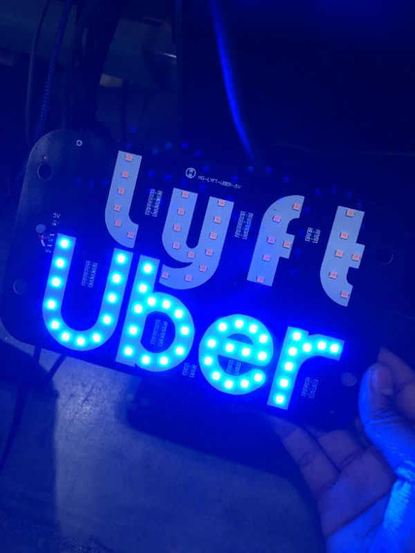 Photo 1 of Store Signs USB Plug Led Car Sign Decor with Bright lights -Message Soft Screen Scrolling Texts Led Light Sign for Car, Shop, Store, Entrance
