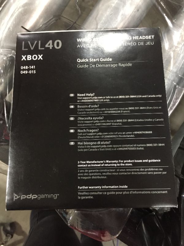 Photo 3 of PDP LVL40 Wired Stereo Headset Grey for Xbox One
