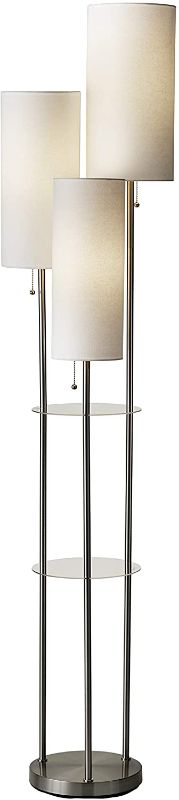 Photo 1 of Adesso 4305-22 Trio Floor Lamp, 68.00 x 14.00 x 11.70 inches, Brushed Steel
