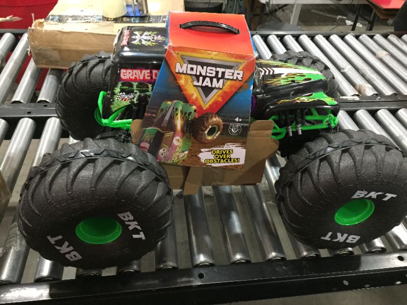 Photo 2 of Monster Jam, Official Mega Grave Digger All-Terrain Remote Control Monster Truck with Lights, 1: 6 Scale
