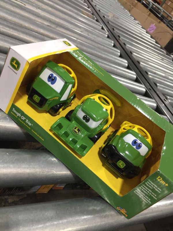 Photo 2 of Bright Starts Go Grippers John Deere Tough Ol' Trio Push Vehicle Set, Ages 12 months +
