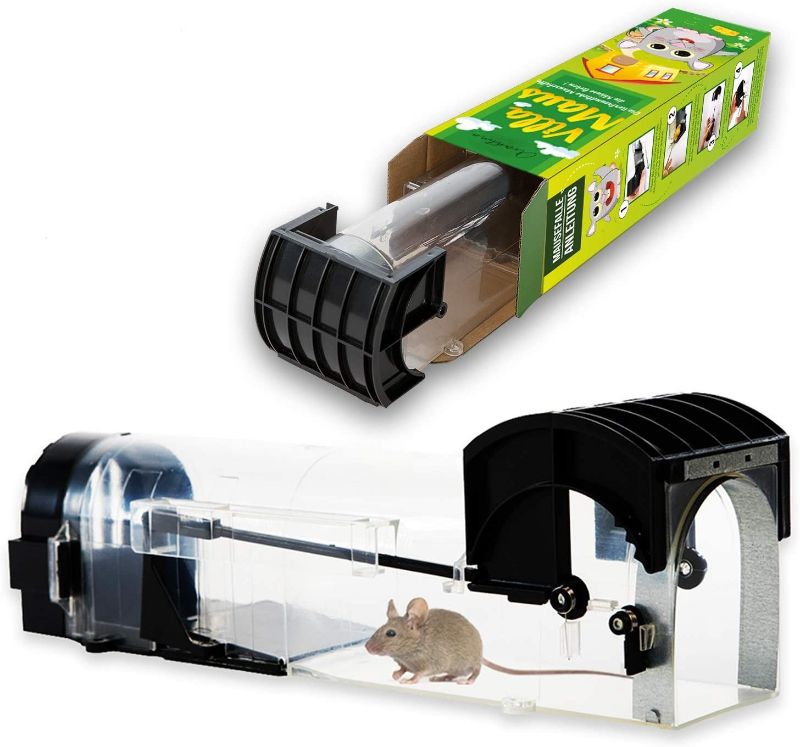 Photo 1 of 2 pack Avantina Mouse Mansion Humane Mouse Trap I Live Catch and Release I Animal Friendly Mouse Trap with Big Cage for Small and Big Mice I Child&Pet Safe
