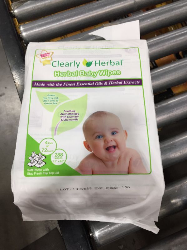 Photo 2 of Clearly Herbal Natural Baby Wipes, made with Essential Oils and Natural Herbal Extracts, Amazon's Choice, Bundle Pack 288 Plant Based Wipes (4 Packs x 72 Count)
expires 11/06/2022