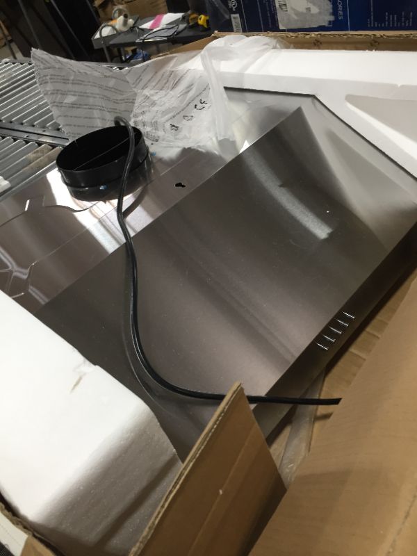 Photo 2 of 30 in. Ducted Under Cabinet Range Hood in Stainless Steel with LED Lighting and Permanent Filters
