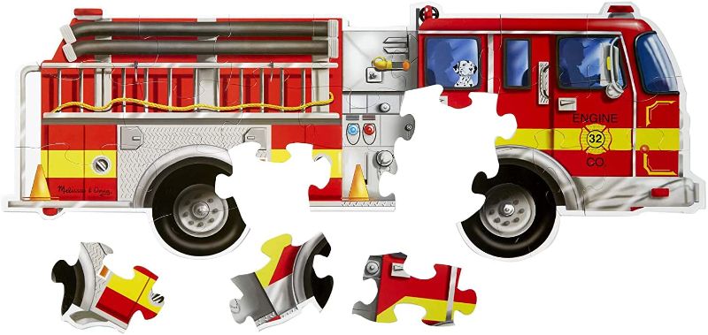 Photo 1 of Melissa & Doug Fire Truck Jumbo Jigsaw Floor Puzzle (24 pcs, 4 feet long)
