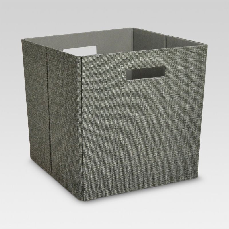 Photo 1 of 6 PACK 13" Fabric Cube Storage Bin Dark Mocha Gray - Threshold™ (GREY)
