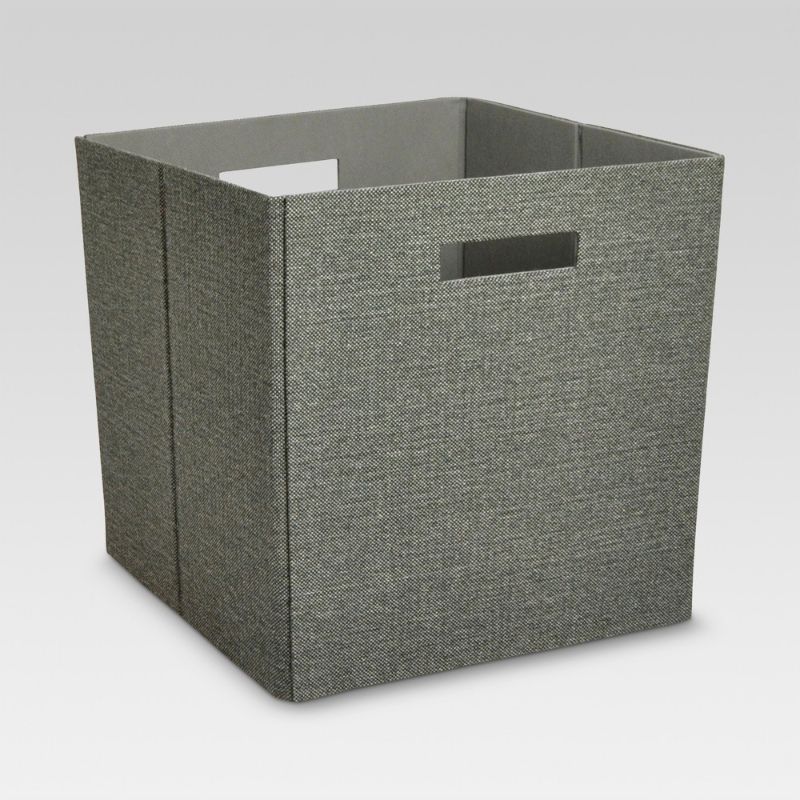 Photo 1 of 6 PACK 13" Fabric Cube Storage Bin Dark Mocha Gray - Threshold™
