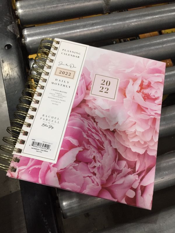 Photo 2 of 2022 Planner 7" x 9" Daily/Monthly Wirebound Hardcover Peony - Rachel Parcell by Blue Sky

