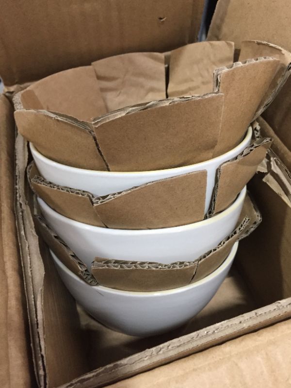 Photo 3 of 4 PACK 20oz Stoneware Wethersfield Cereal Bowl White - Threshold™

