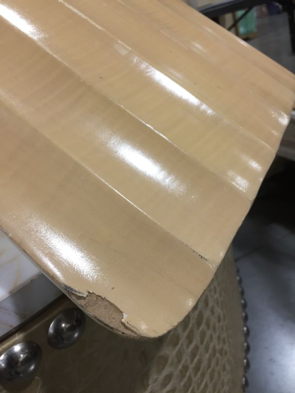 Photo 1 of CREME COLOR FAUX LEATHER DINING CHAIR 37H INCHES (CHAIR ONLY)