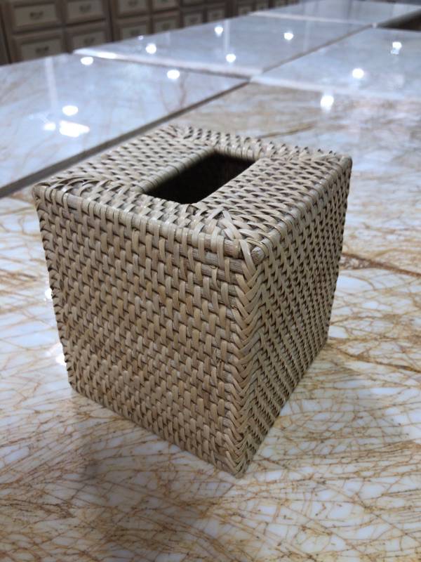 Photo 1 of 2 PACK!!! WICKER TISSUE BOX 5L X 5W X 5H INCHES