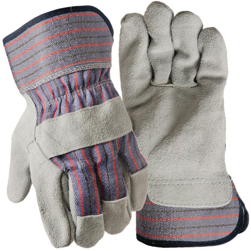 Photo 1 of 5 PACK!!! FIRM GRIP Suede Leather Palm Large Glove, Gray
