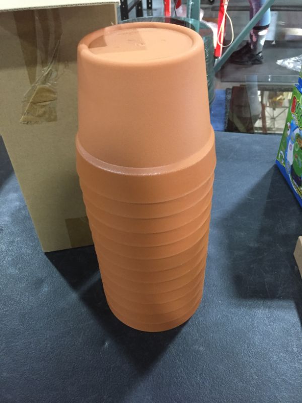 Photo 1 of 6.3 Inches 12 pcs Plastic Plant Pots, Gardening Containers, Planters, Perfect for Indoor and Outdoor Decoration/ Garden/ Kitchen/ Flower/ Succulents (Yellow)
