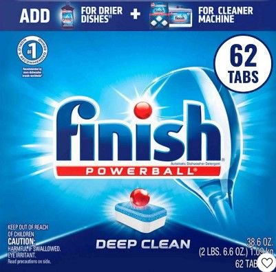 Photo 1 of 62 COUNT Finish Powerball Tabs Dishwasher Detergent - Fresh Scent
