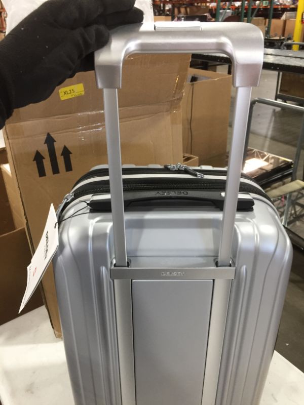 Photo 4 of DELSEY Paris Titanium Hardside Expandable Luggage with Spinner Wheels, Silver, Carry-On 19 Inch
